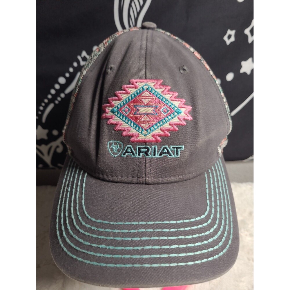 Ariat Trucker Hat Women’s Aztec Print Mesh Back Snapback Casual Grunge